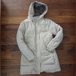 Baleno Light Beige Hooded Puffer Coat Size Medium